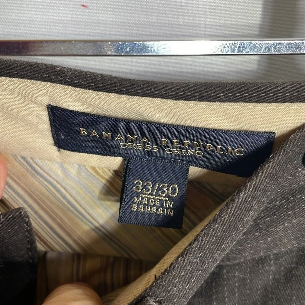 Banana republic dress Chino, super soft, dark brown pinstripe brushed cotton